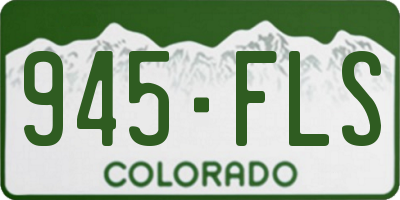 CO license plate 945FLS