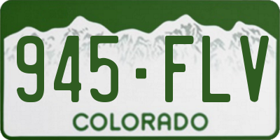 CO license plate 945FLV