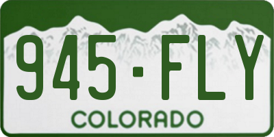 CO license plate 945FLY
