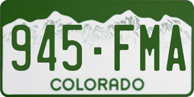 CO license plate 945FMA