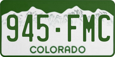CO license plate 945FMC