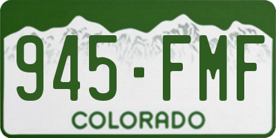 CO license plate 945FMF