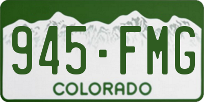 CO license plate 945FMG