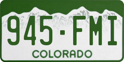 CO license plate 945FMI