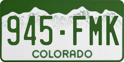 CO license plate 945FMK