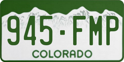 CO license plate 945FMP