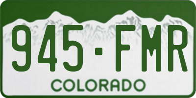CO license plate 945FMR