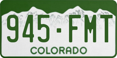 CO license plate 945FMT