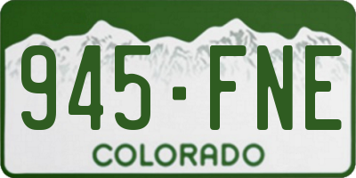 CO license plate 945FNE