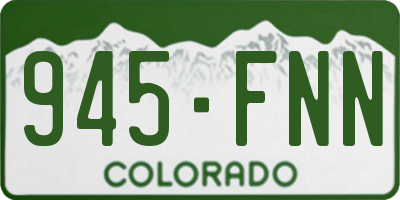 CO license plate 945FNN