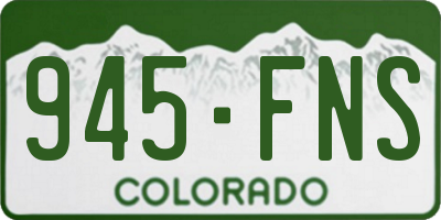 CO license plate 945FNS