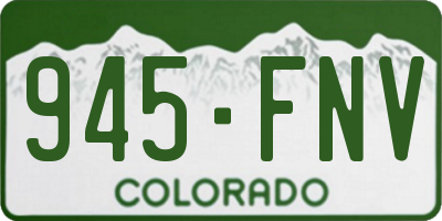 CO license plate 945FNV