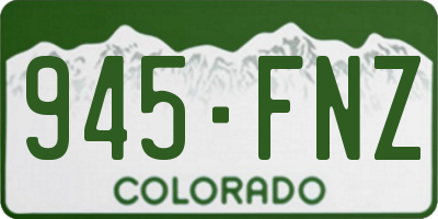 CO license plate 945FNZ