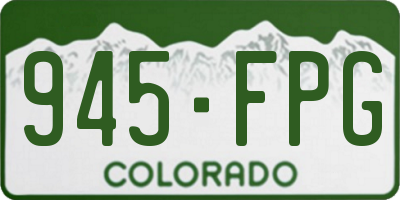 CO license plate 945FPG