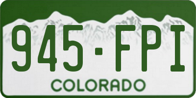 CO license plate 945FPI