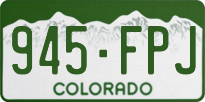 CO license plate 945FPJ