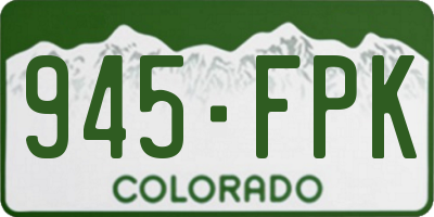 CO license plate 945FPK