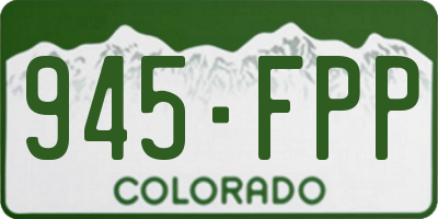 CO license plate 945FPP