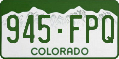 CO license plate 945FPQ