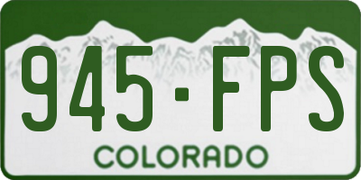 CO license plate 945FPS