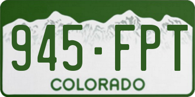 CO license plate 945FPT