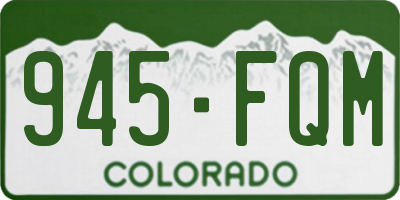 CO license plate 945FQM