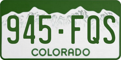 CO license plate 945FQS