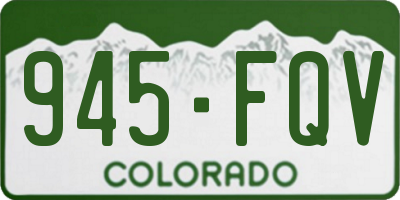 CO license plate 945FQV