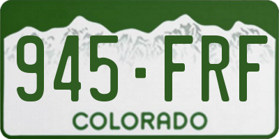 CO license plate 945FRF