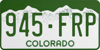 CO license plate 945FRP