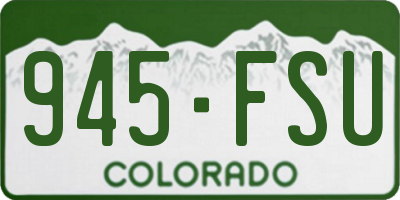 CO license plate 945FSU