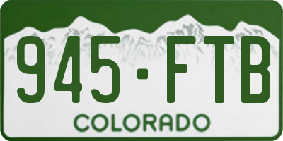CO license plate 945FTB