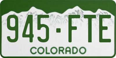 CO license plate 945FTE