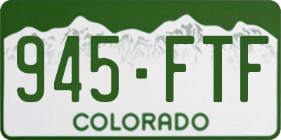 CO license plate 945FTF