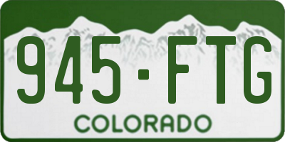 CO license plate 945FTG