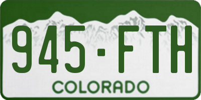 CO license plate 945FTH