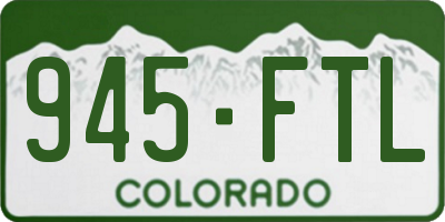 CO license plate 945FTL