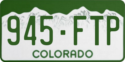 CO license plate 945FTP