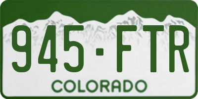 CO license plate 945FTR
