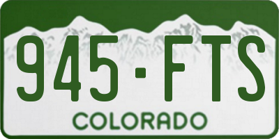 CO license plate 945FTS
