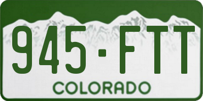 CO license plate 945FTT