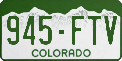 CO license plate 945FTV