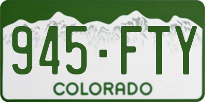 CO license plate 945FTY