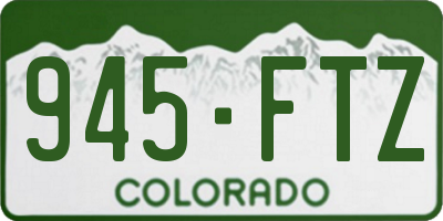 CO license plate 945FTZ
