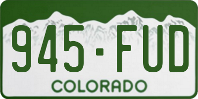 CO license plate 945FUD
