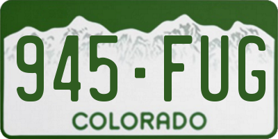 CO license plate 945FUG