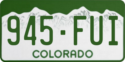 CO license plate 945FUI