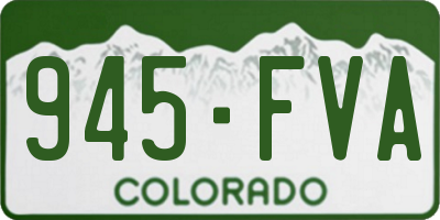 CO license plate 945FVA