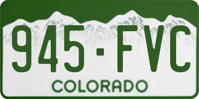 CO license plate 945FVC