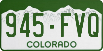 CO license plate 945FVQ